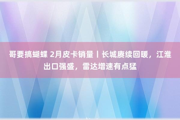 哥要搞蝴蝶 2月皮卡销量丨长城赓续回暖，江淮出口强盛，雷达增速有点猛