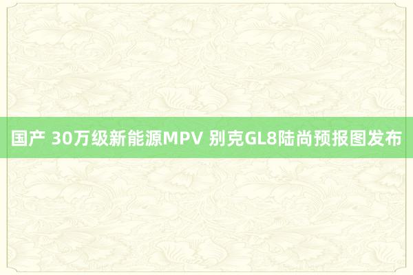 国产 30万级新能源MPV 别克GL8陆尚预报图发布