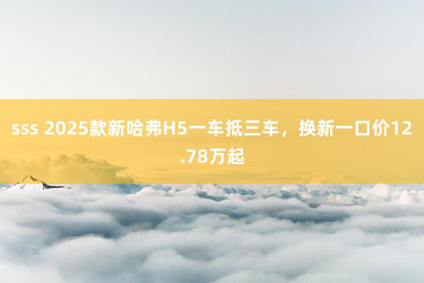 sss 2025款新哈弗H5一车抵三车，换新一口价12.78万起