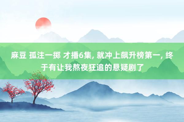 麻豆 孤注一掷 才播6集, 就冲上飙升榜第一, 终于有让我熬夜狂追的悬疑剧了