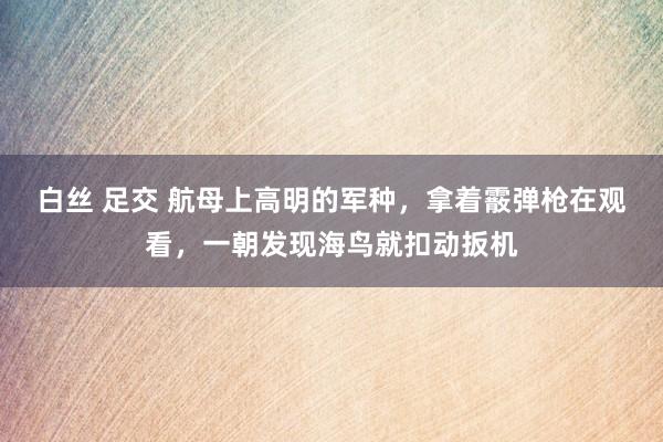 白丝 足交 航母上高明的军种，拿着霰弹枪在观看，一朝发现海鸟就扣动扳机