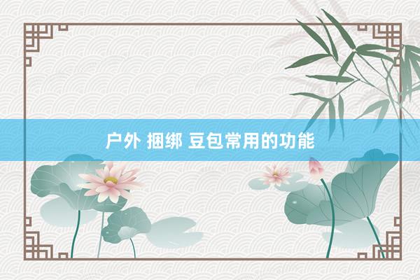 户外 捆绑 豆包常用的功能