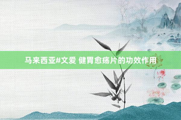 马来西亚#文爱 健胃愈疡片的功效作用
